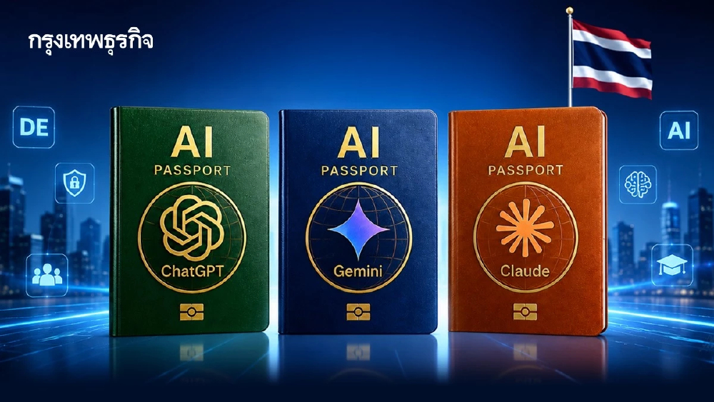 'ดีอี' จ่อเปิดตัว AI Passport เปิดลงทะเบียนมิ.ย.นี้ เคาะ 5 ล้านสิทธิ์ หนุนคนไทยใช้ AI ตัวดังฟรี
