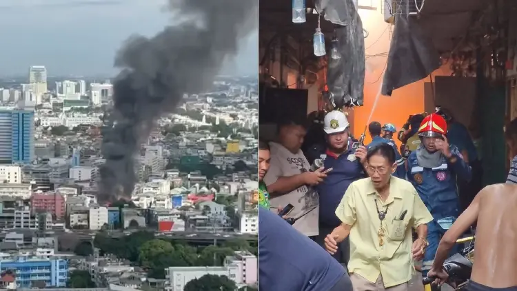 อัปเดตด่วน! ไฟไหม้กลางกรุงเทพ พระราม 6 บ้านวอด 5 หลัง หวั่นอาคารทรุดตัว