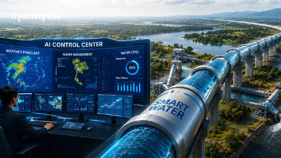 'Smart Water' รับเอลนีโญ ใช้ AI -บิ๊กโปรเจกต์ทางด่วนน้ำ 200 กม.