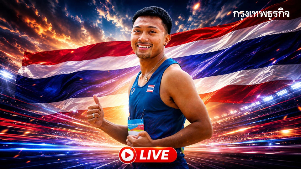 ทีมชาติไทย วิ่ง 4x100 ม. คว้าเหรียญทอง บิว ภูริพล นำทัพทุบเจ้าภาพยับ