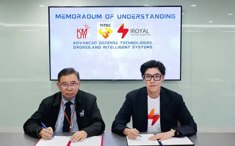 ไทยรุกอุตสาหกรรมป้องกันประเทศ มจธ.-IROYAL ลุยวิจัยโดรน หุ่นยนต์