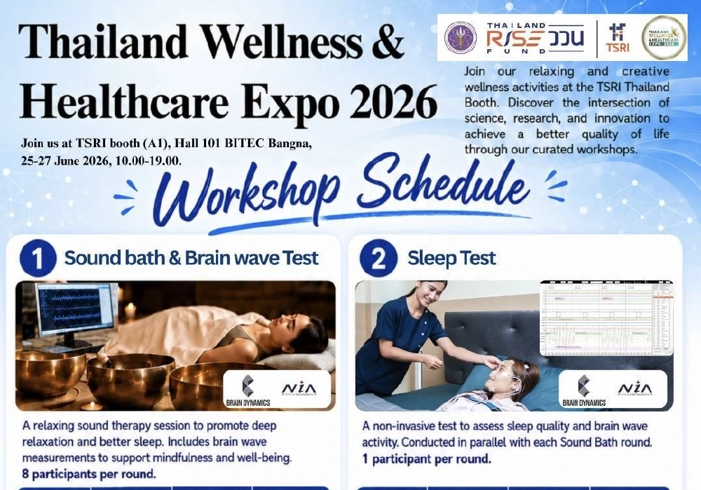 สกสว.โชว์นวัตกรรม Thailand Wellness & Healthcare Expo 2026 เทคโนโลยีแห่งสุขภาพครั้งแรกในไทย