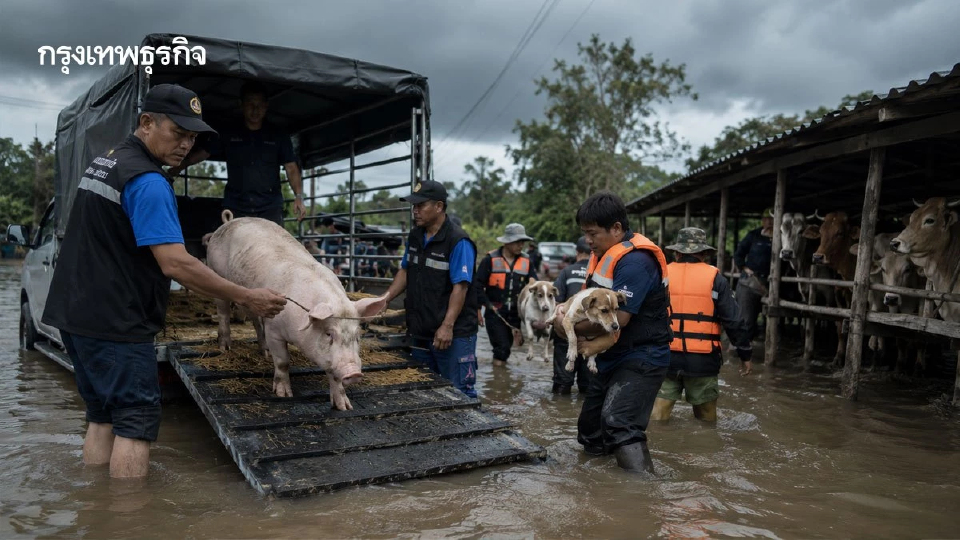 กรมปศุสัตว์ ยกการ์ดสูง รับมือน้ำท่วม-เตรียมแผนอพยพสัตว์เลี้ยง