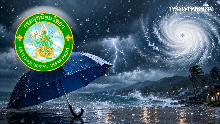พายุขึ้นฝั่งวันนี้ กรมอุตุ เตือน กทม. ทุกภาค 29 จังหวัด ฝนตกหนัก 60%
