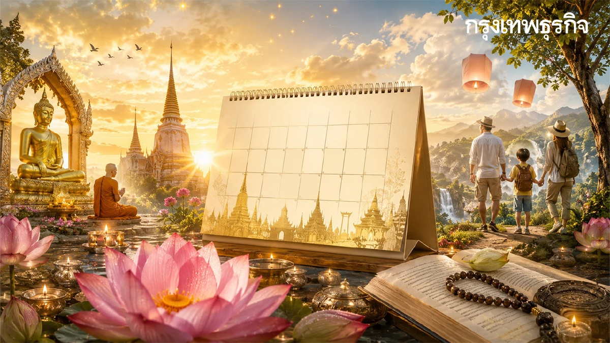 เปิดปฏิทินวันพระเดือนกรกฎาคม 2569 คลังบทสวดมนต์ รวมวันหยุดราชการ