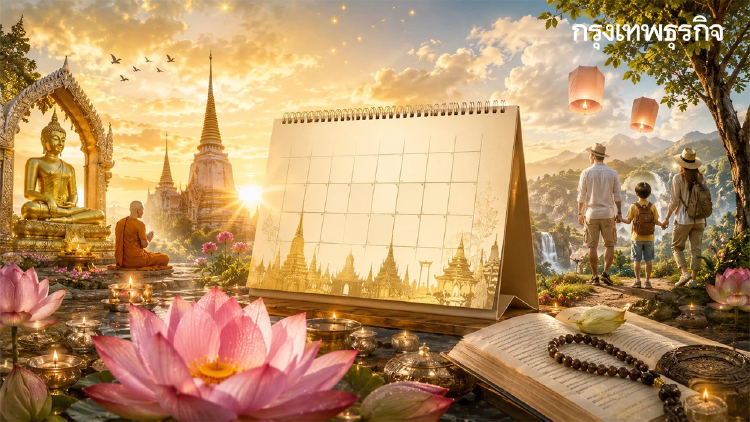 เปิดปฏิทินวันพระเดือนกรกฎาคม 2569 คลังบทสวดมนต์ รวมวันหยุดราชการ