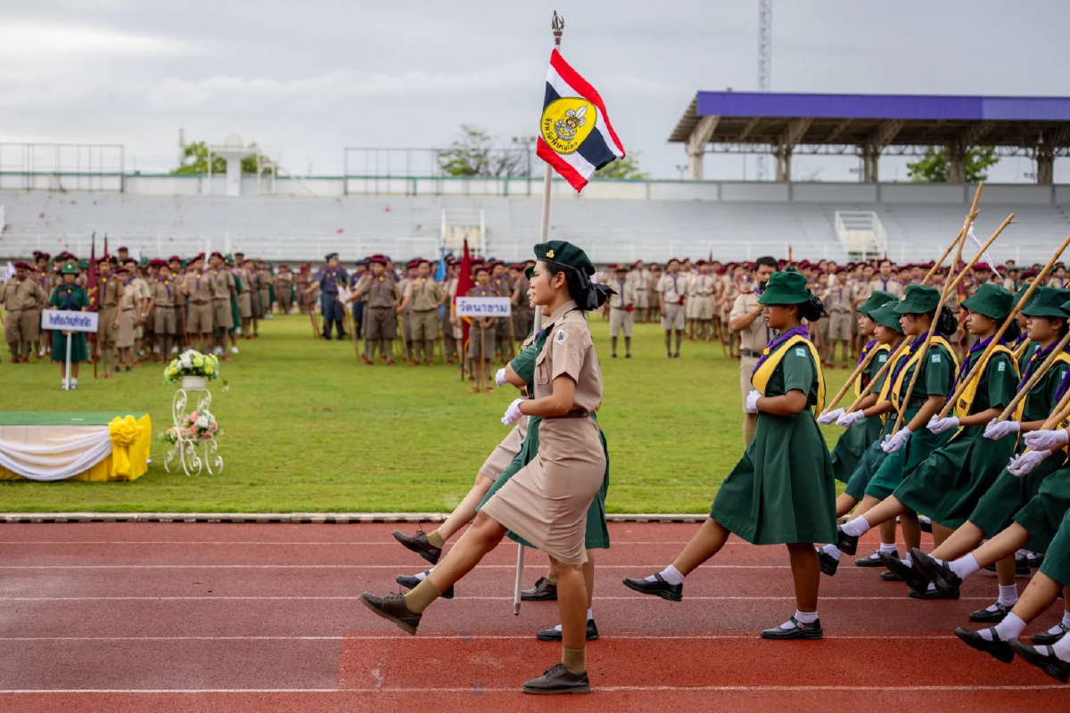 1 กรกฎาคม วันลูกเสือแห่งชาติ จัดพิธีทบทวนคำปฏิญาณสวนสนาม