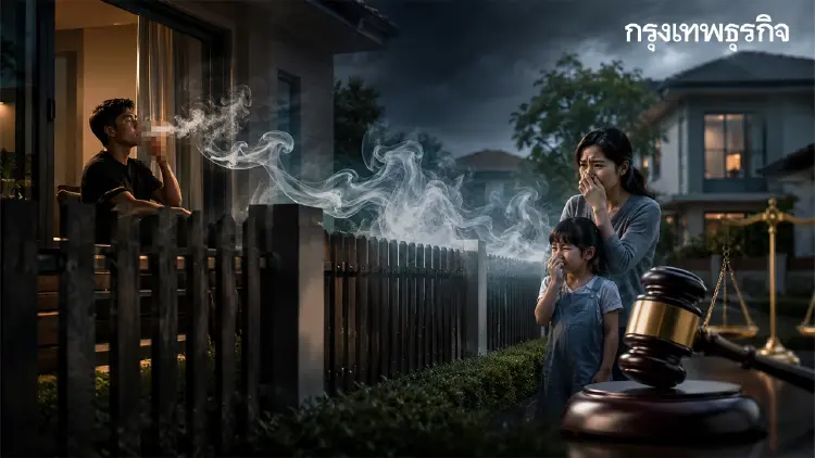 สูบบุหรี่ในบ้าน ควันลอยข้ามรั้ว อ้างสิทธิ์ไม่ได้ กฎหมายเอาผิด จำคุก