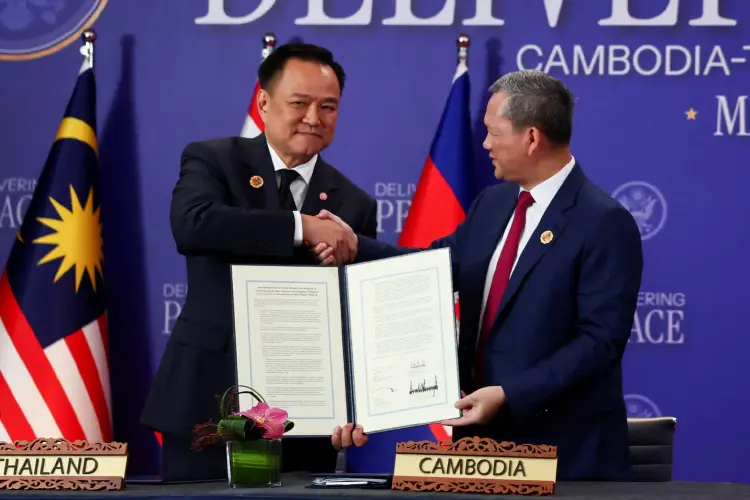 สื่อกัมพูชาตั้งคำถาม ‘อนุทิน-ฮุน มาเนต’ พบกันงานเอไอโลก หรือจีนจะให้คุย?