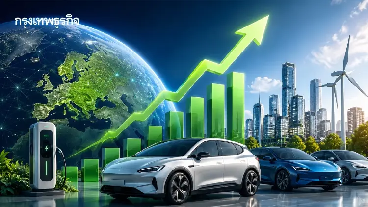 ยอดขายรถ EV โลกพุ่งต่อ! ตลาดยุโรปโตแรง พยุงตลาด ’จีน-สหรัฐ’ ซบเซา