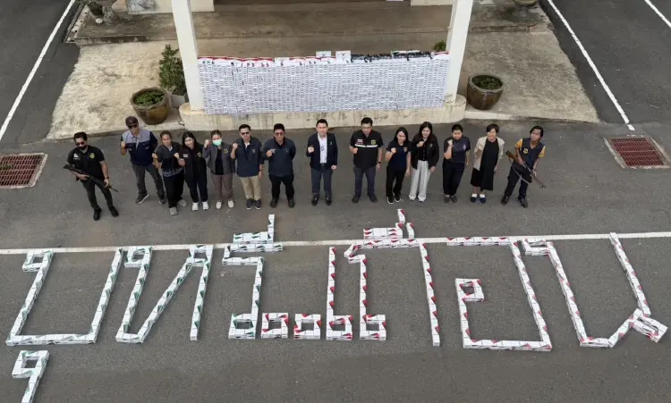 ศุลกากรช่องจอม-ศูนย์ปณ.โคราช เปิดปฏิบัติการ 'สกัดมะเร็งส่งด่วน' จับบุหรี่เถื่อนบิ๊กล็อต