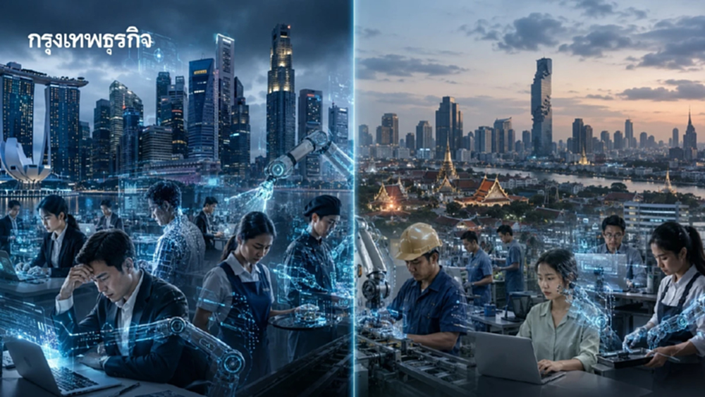 AI กระทบแรงงานอาเซียน 80 ล้านคน 'สิงคโปร์' เสี่ยงสุด 'ไทย' ก็ไม่รอด