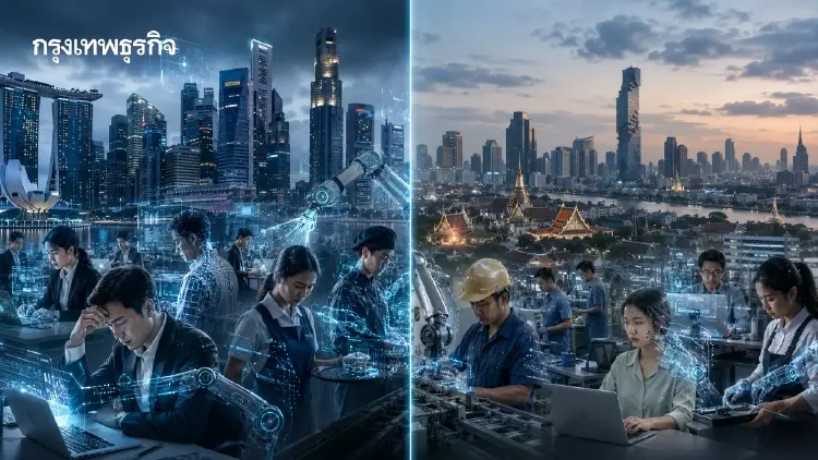 AI กระทบแรงงานอาเซียน 80 ล้านคน 'สิงคโปร์' เสี่ยงสุด 'ไทย' ก็ไม่รอด