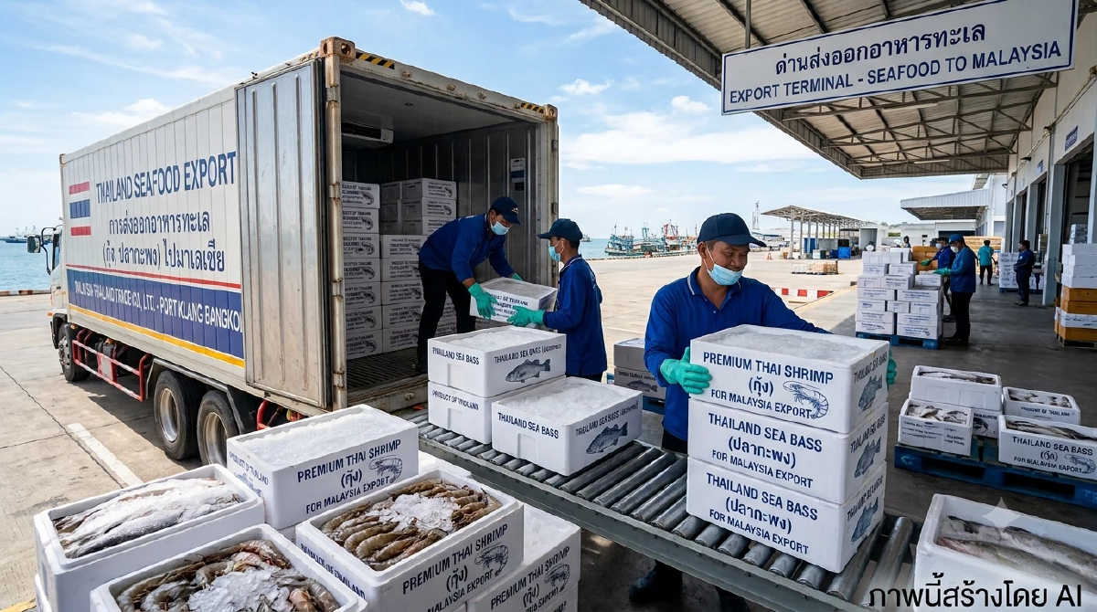 เร่งส่งออก 'กุ้ง-ปลากะพง' ไปมาเลเซีย รับผลผลิตทะลักหลังเปิดอ่าว