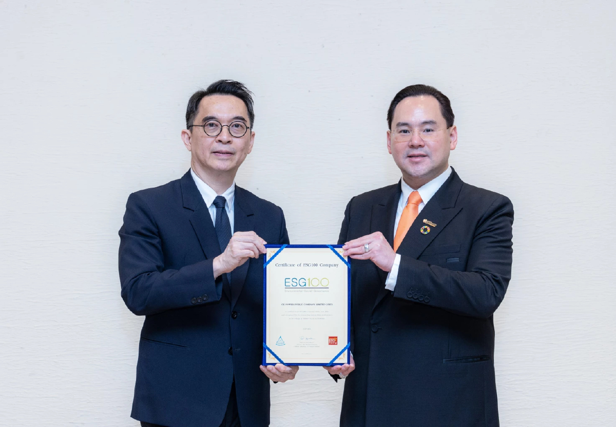 CKPower ติดทำเนียบหุ้น ESG100 ปีที่ 5 ตอกย้ำผลงาน ESG สม่ำเสมอ