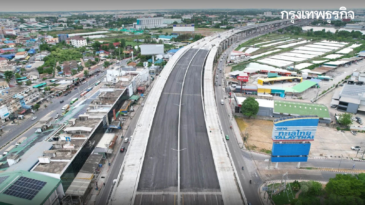 คืบหน้า 95% แล้ว M82 ทางยกระดับบางขุนเทียน-บ้านแพ้ว แก้รถติดพระราม 2