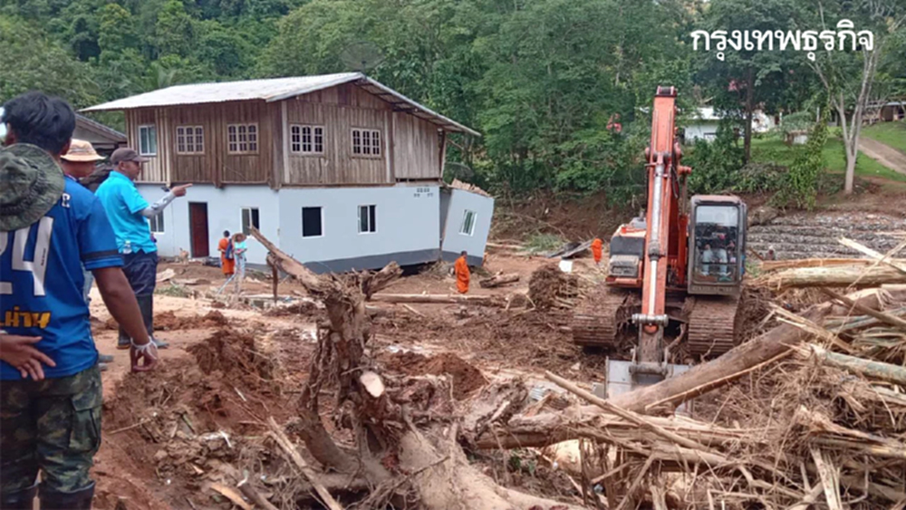 ฟื้นฟูน้ำท่วมน่าน 2569 อุตุฯ เตือนร่องมรสุมดักทาง พายุนาร์รา ถล่มทางอ้อม