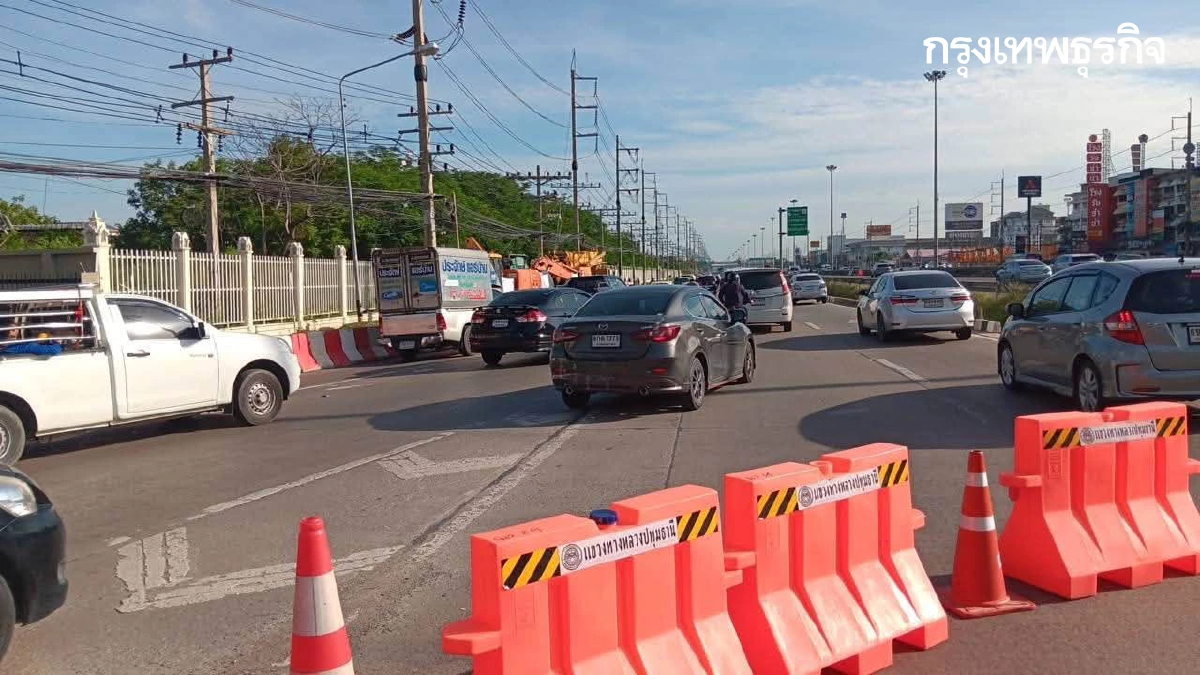 คนปทุมธานี ระวังรถติด ปิดถนน 2 จุด 4 เดือน คลองหลวง-ธรรมศาสตร์ รังสิต