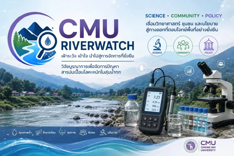 มช. เปิด 'CMU RiverWatch' เชื่อมวิทยาศาสตร์–ชุมชน–นโยบาย รับมือโลหะหนักลุ่มน้ำกก