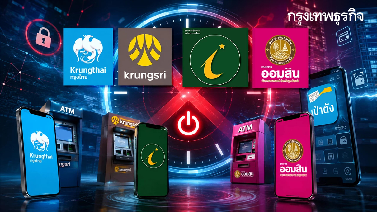 4 ธนาคารใหญ่ ประกาศ ปิดระบบแอปธนาคาร ATM เป๋าตัง เข้าไม่ได้ 10 ชั่วโมง