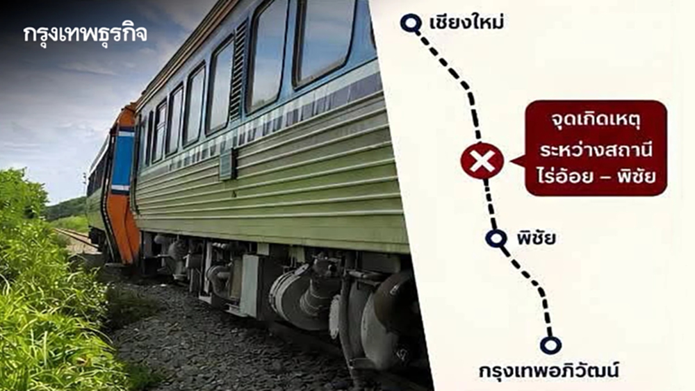 รฟท. เร่งกู้ด่วนพิเศษเชียงใหม่ตกราง คาดเปิดเดินรถสายเหนือปกติ 18.00 น.วันนี้