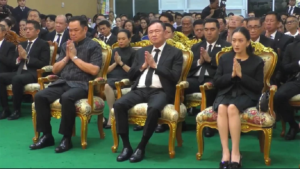 4 นายกฯ ร่วมงานสวดพระอภิธรรม ‘เกรียง’ นักการเมืองร่วมอาลัยเนืองแน่น