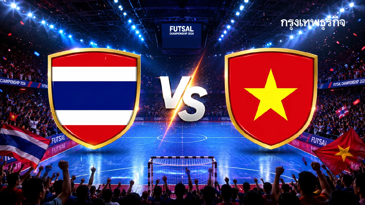 ถ่ายทอดสดฟุตซอล 'ไทย พบ เวียดนาม’ Continental Futsal Championship 2026
