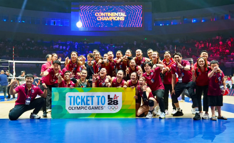 สาวไทย โค่น จีน 3-2 เชต ผงาดแชมป์เอเชีย 2026 คว้าตั๋วโอลิมปิก LA2028
