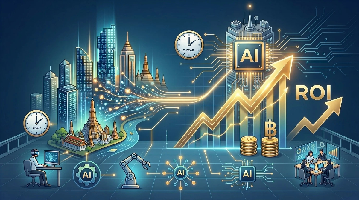 ธุรกิจไทยเร่งเครื่องลงทุน AI คาด ROI พุ่งเกือบ 2 เท่าใน 2 ปี
