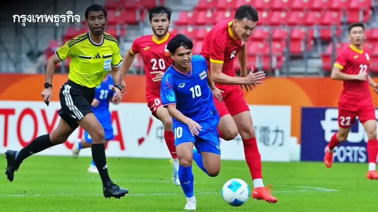 ผลบอล ทีมชาติไทย พลิกชนะ คีร์กีซสถาน 3-2 ประเดิมสนามเอเชียนเกมส์ 2026