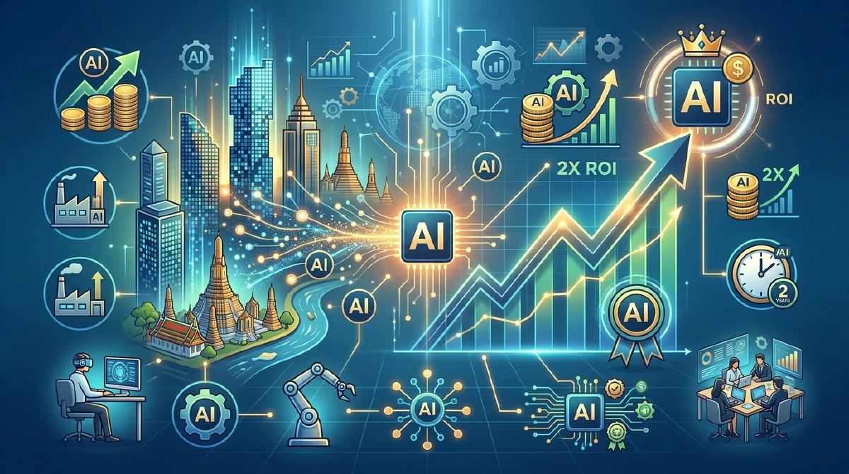 ธุรกิจไทยเร่งเครื่องลงทุน AI คาด ROI พุ่งเกือบ 2 เท่าใน 2 ปี