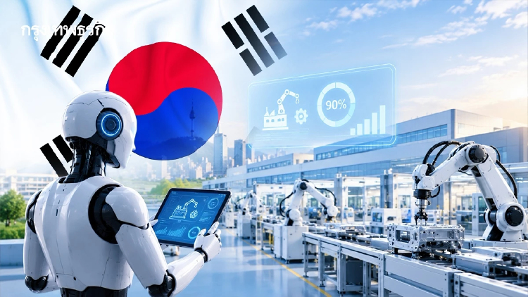 เกาหลีใต้ลงทุน 1.64 หมื่นล้านบาท ปั้น Physical AI คุมโรงงาน ตั้งเป้าอัตโนมัติ 90%