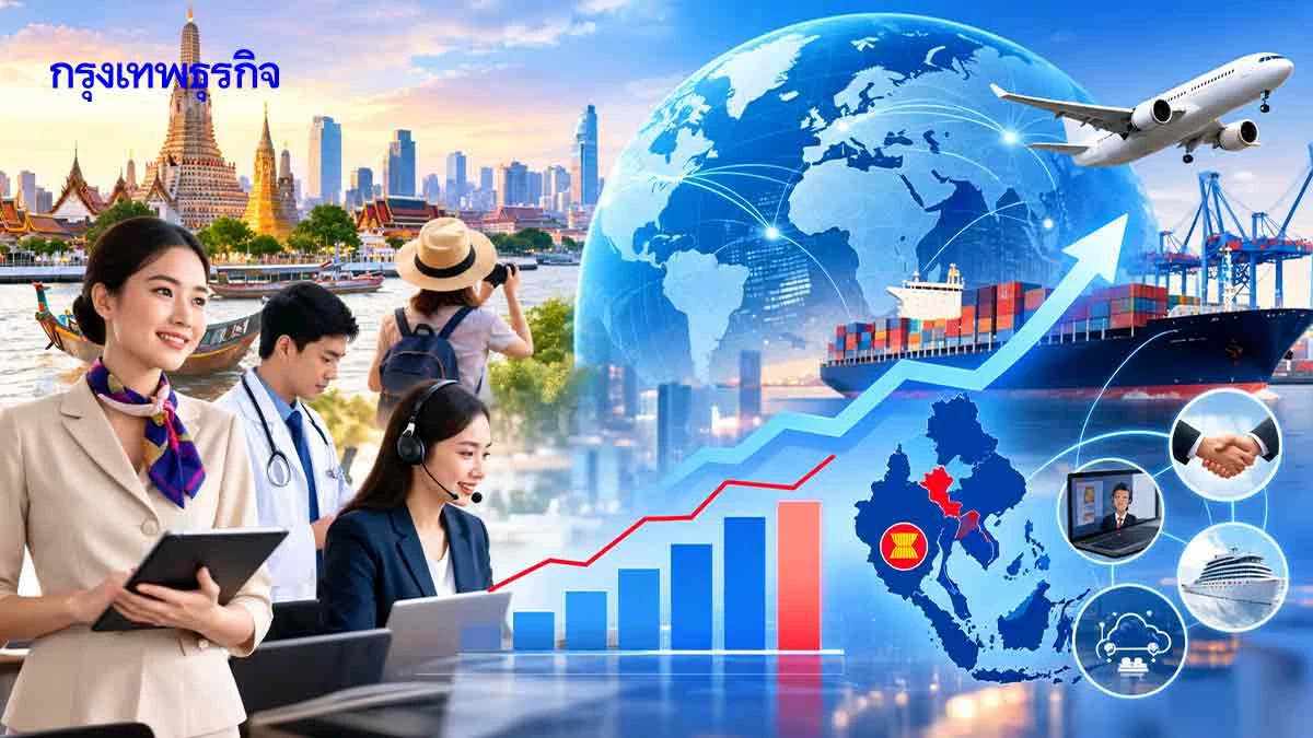 ส่งออกภาคบริการไทยโตต่ำค่าเฉลี่ยอาเซียน WTOชี้เทรดเซอร์วิสรุกการค้าโลก28%