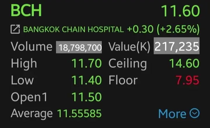 โบรกชี้กลุ่มโรงพยาบาล Q3 ฟื้นเด่น หุ้น BCH บวกนำ 2.65%