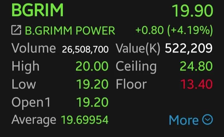 หุ้นโรงไฟฟ้ากอดคอเด้ง! BGRIM พุ่งนำ 4.19% รับ Bond Yield-น้ำมันลง Data Center หนุน