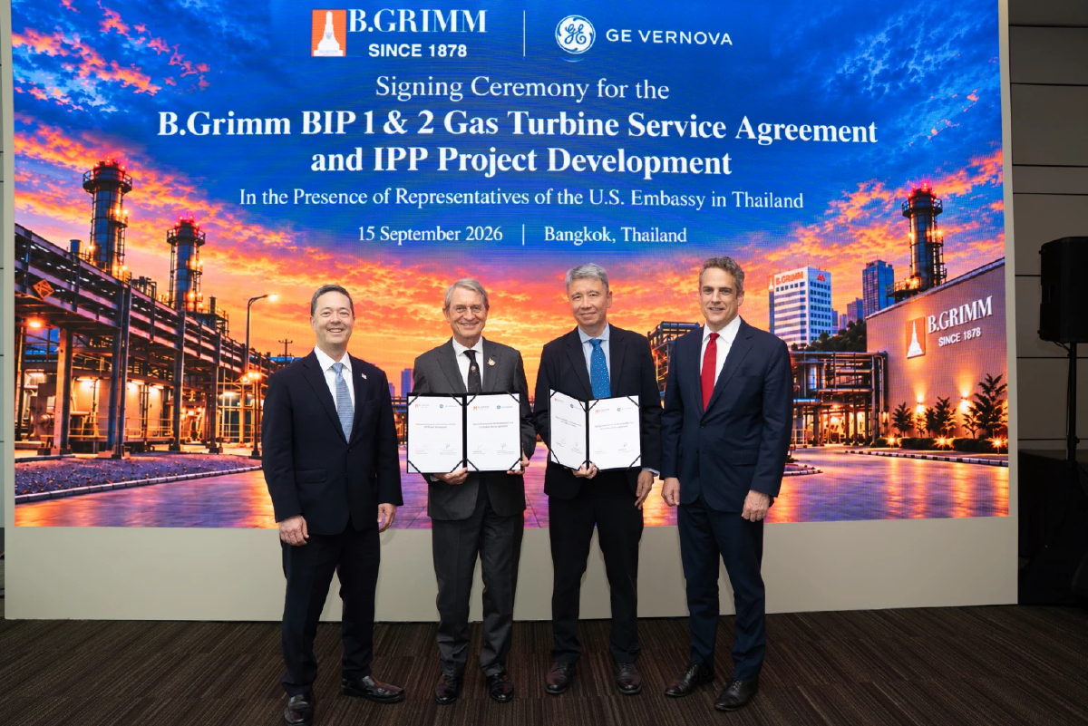 'บี.กริม-GE Vernova' ร่วมยกระดับเทคโนโลยีพลังงาน รับการเติบโตอาเซียน