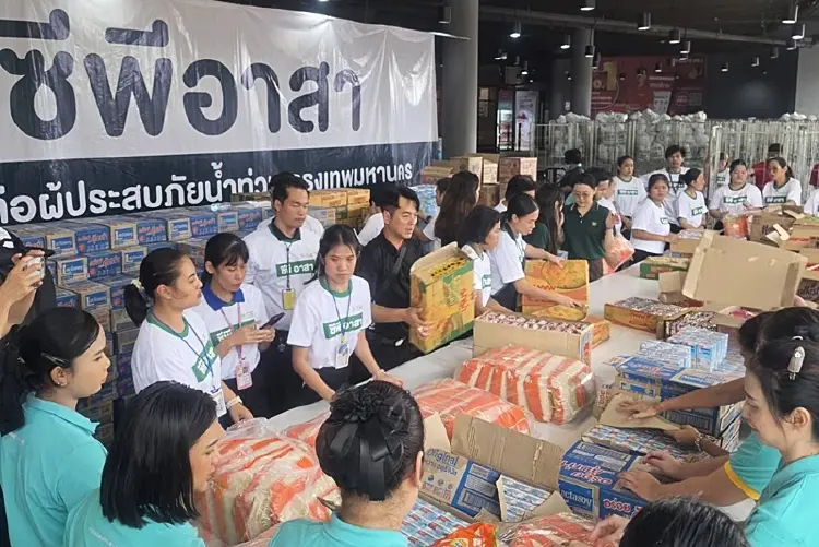 ซีพีเอฟ เร่งส่งเสบียง ตั้งโรงครัวบรรเทาทุกข์ผู้ประสบภัยน้ำท่วม