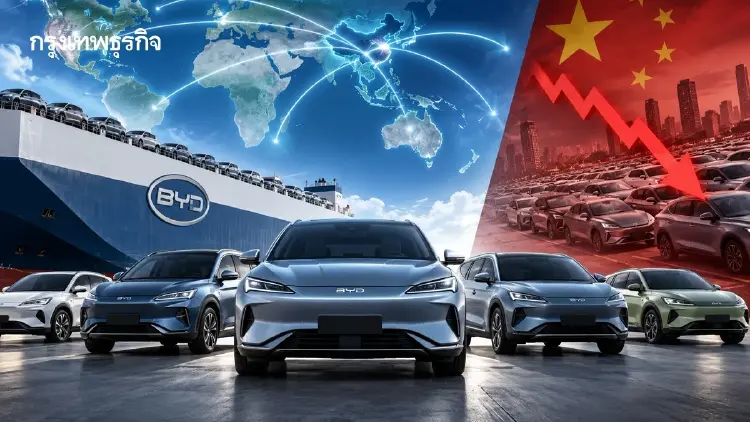 BYD ตั้งเป้าใหม่ต่างประเทศ '2.5 ล้านคัน' สงครามราคาในจีนบีบหนีตลาดนอก