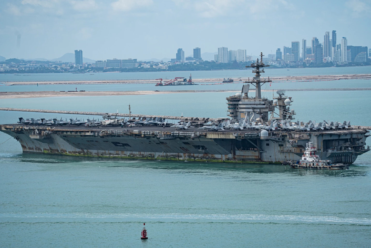 USS Abraham Lincoln เทียบท่าไทย หลังเสร็จสู้รบ 286 วัน พัทยา จัดใหญ่ต้อนรับ