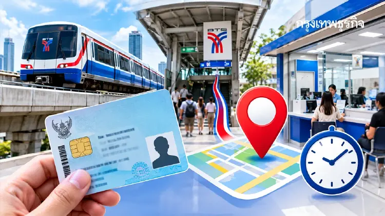 อัปเดต 6 จุดทำบัตรประชาชนด่วน ใกล้รถไฟฟ้า BTS เช็กพิกัด-เวลาให้บริการ