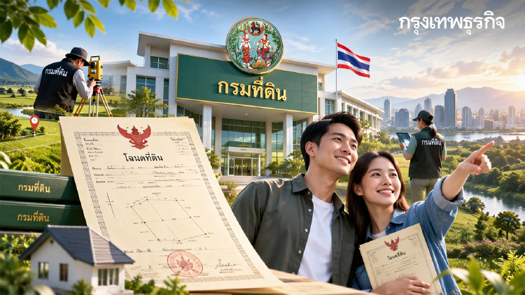 กรมที่ดิน สำรวจออกโฉนดที่ดิน 2570 ใครต้องการโฉนด แจ้งผู้ใหญ่บ้าน