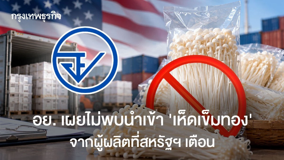 อย.ยังไม่พบเห็ดเข็มทองปนเปื้อนลิสทีเรียในไทย เพิ่มสุ่มตรวจนำเข้า