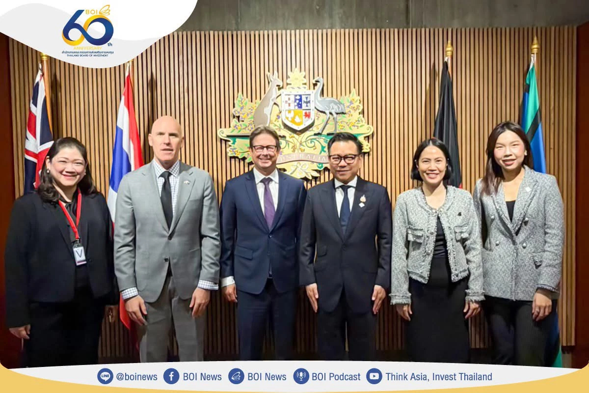 'ธนฑิตย์-BOI' รับ DFAT แลกเปลี่ยนความร่วมมือการลงทุนภาคเอกชนไทย-ออสเตรเลีย
