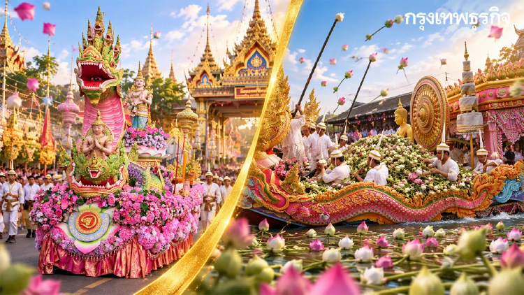 เช็กเส้นทาง แห่หลวงพ่อโตทางบก ประเพณีรับบัว 2569 ส่องเลขมงคลทะเบียนรถ