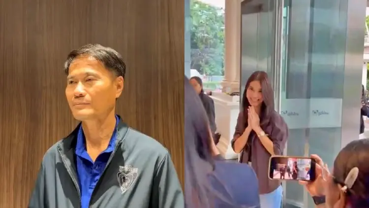 'สัมฤทธิ์' ยังไม่ได้คุยลูกเขย โยงสแกมเมอร์ -'ไอเดียร์'ยกมือไหว้ชิ่งตอบ