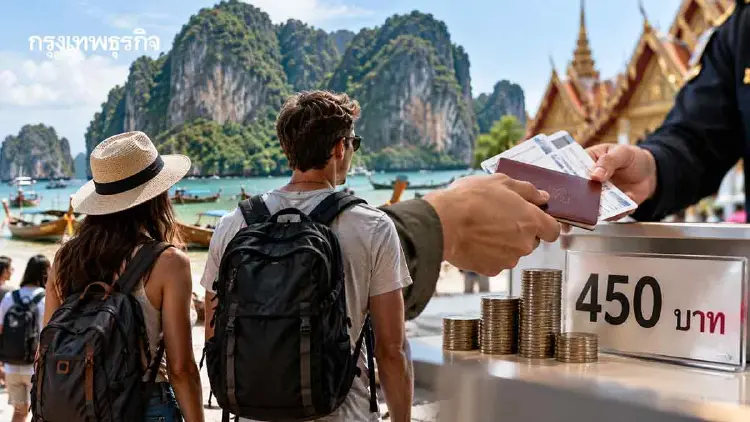 รัฐจ่อเก็บค่าธรรมเนียมทัวริสต์ต่างชาติ 450 บาท  กว่า 80% เห็นด้วย ปิดจุดอ่อน ‘ท่องเที่ยวไทย’