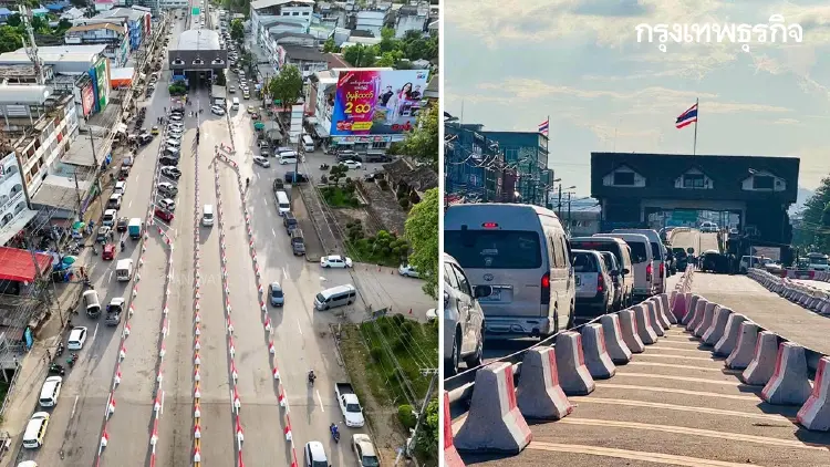 แม่สอดรถติดลด จัดระเบียบจราจร สะพานมิตรภาพไทย–เมียนมา แห่งที่ 1
