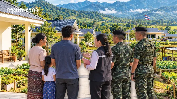 'บ้านมั่นคง' โมเดล'คอมมิวนิสต์'   คัด 'ทหารผ่านศึก' ปักหลัก ชายแดนไทย-กัมพูชา