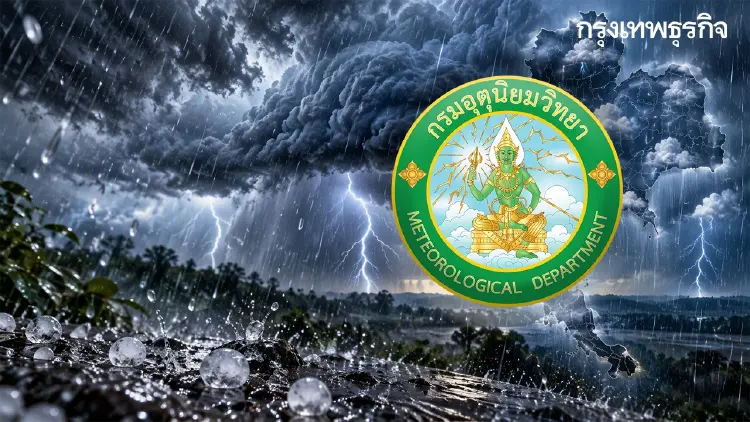 กรมอุตุ เตือนฝนใหม่ กทม. ฝนตกหนัก 80% ทั่วไทยระวังลูกเห็บตก ฟ้าผ่า
