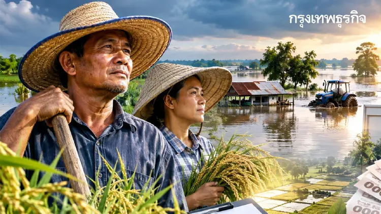 ขั้นตอนรับเงินช่วยเหลือชาวนา ชาวไร่ เยียวยาน้ำท่วม พื้นที่เกษตร